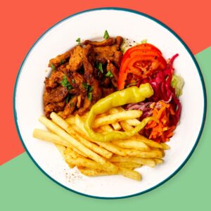 Doner Kebab Bulgur Fries Plate
